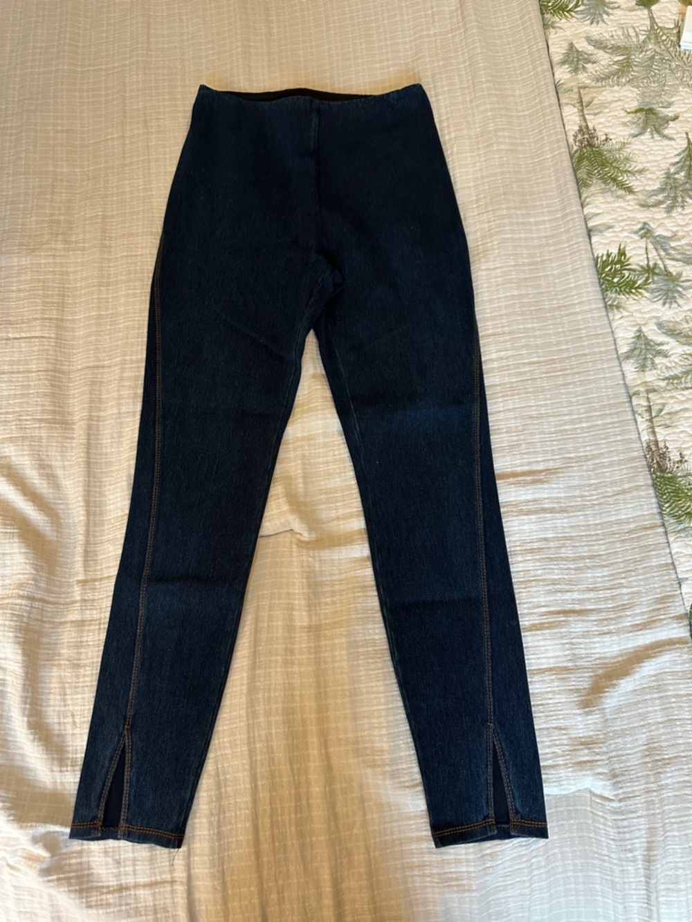 Lysse Indigo Stretch Skinny Jeans with Ankle Slit